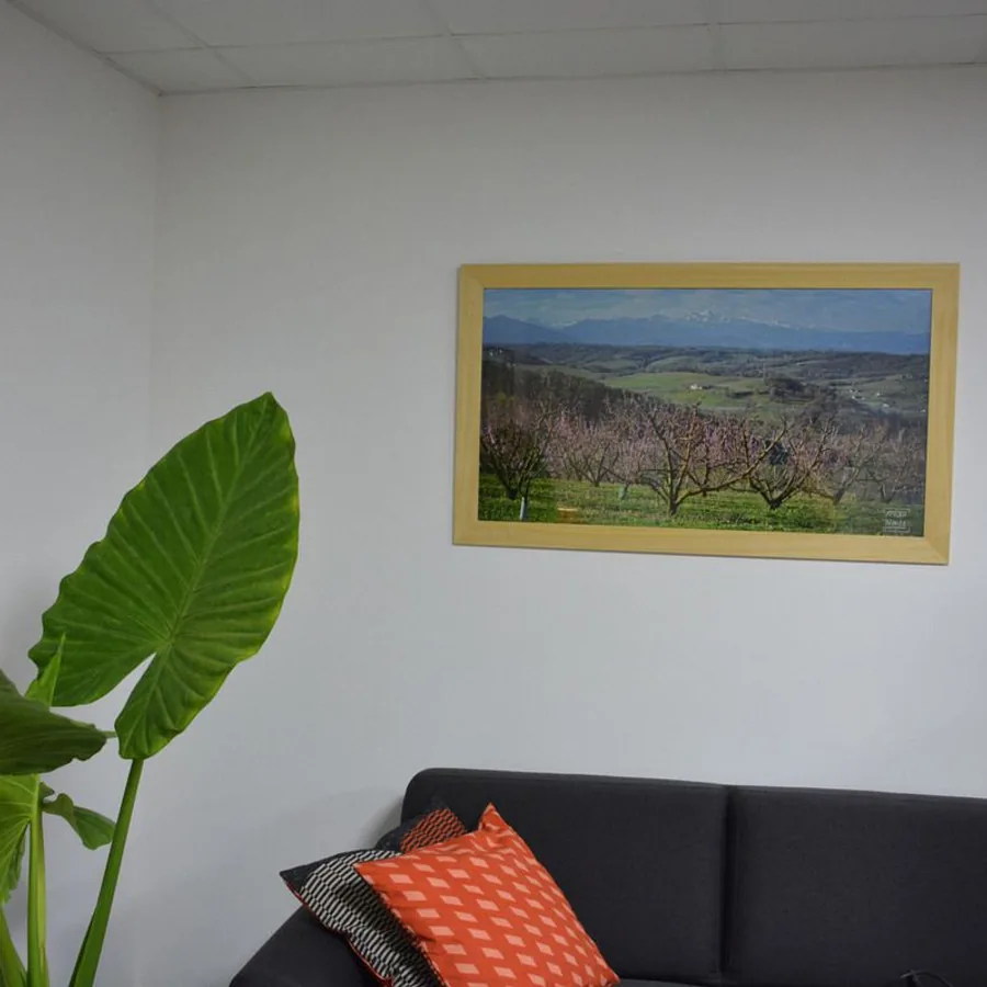 Le salon d'accueil des familles